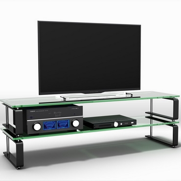 Schroers & Schroers LADON TV 1340 Base/2 Clear Glass Black